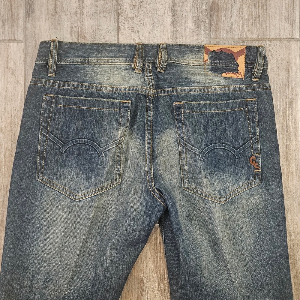 Cult Of‎ Individuality Jeans Size 36x34 Hagen Straight Leg Dark Wash Distressed - Picture 9 of 13